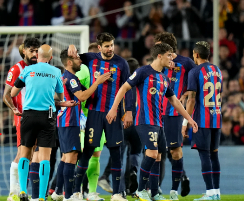 Partido entre el FC Barcelona y el Almería en la jornada 9 2007/08