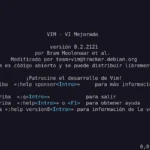 Pantalla de inicio del editor Vim