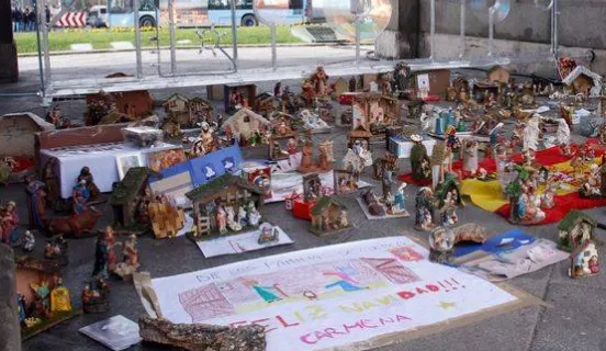 Belenes en la Puerta de Alcalá de Madrid