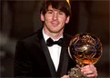 Messi con el Balón de Oro 2010