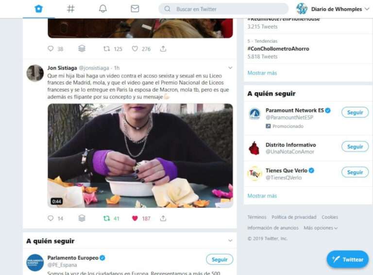 Formato del nuevo Twitter